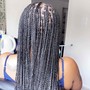 Small Knotless braids waist length (hair included)