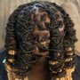 Faux locs over natural locs (hair included)