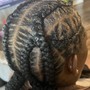 Shampoo and simple braid down 2-4 braids