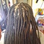 Small knotless boho braids