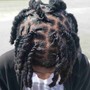 Wash retwist & 2 Feed In Braids