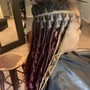 Feed-in front/box braid back or Knotless back