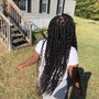 Med Knotless Braids- Waist Length