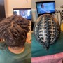 Two cornrows hair added