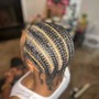 Natural hair Stitch braids