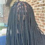 Small Knotless Braids- waist length