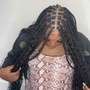 Medium traditional box braids