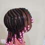 All added Hair Extensions Briading, twist etc.