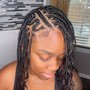 Takedown box braids and knotless