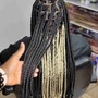 Goddess Knotless Braids whit low quality human hair.  $200 non refundable deposit are required .  book only at 8am. Time can go between 8 to 13 hours