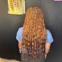 Medium Boho Knotless Braids w/ Human hair