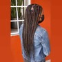 Large knotless box braids.