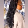 Jumbo knotless box braids.