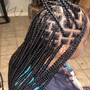 Large Knotless Box Braids