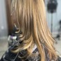 All Over Color, Partial Color, Permanent Color, Single Process Color, Double Process Color, Bleach and Tone, Toner, Babylights, Full Balayage, Silk Press, Natural Style, Partial Sew In, Bang Trim