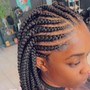 Feed In Braids with beads