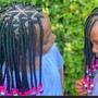 Kid's natural hair braided and Style