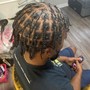 Medium knotless Braids mid back