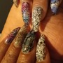 Freestyle Acrylic Nails - Long