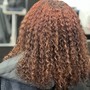 Relaxer touchup/styling (long hair)