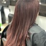 Relaxer touchup/styling (long hair)