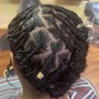 ADVANCED PALM ROLL LOC RETWIST & STYLES-  (WHOLE HEAD LOWER BACK- BUTT)