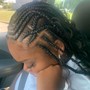 Fulani Braids with box braids