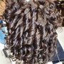 Half Up/Half Down Quick Weave (Curls or Crimps)