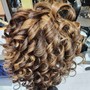 Half Up/Half Down Quick Weave (Curls or Crimps)