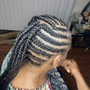 Fulani Feed in Braids half up have down QW