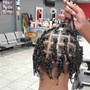 Side feed- in braids