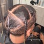 Men’s Straightback Cornrows (2 braids)