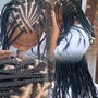 Small medium knotless braids