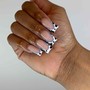 Hand Drawn Gel French Tip Design