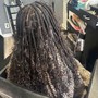 Locs retwist and color