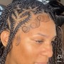 Quick Weave half ponytail front stitch up and Down