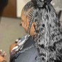 Half up -Half down Stitch braid sew in