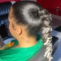 Braided up ponytail