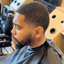 Men's haircut with beard