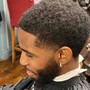 Men's haircut with beard