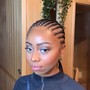 Half Knotless braids half quickweave