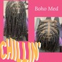 Medium Knotless/Box Boho Braids (mid back)