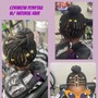 Small Feed-in Cornrow Ponytail