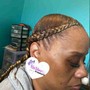 Cornrows Straight back ( medium)