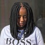 Kid's box Braids with natural hair