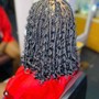 Kid's box Braids with natural hair