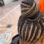 Feed In Ponytail- Small Braids