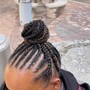 Feed In Ponytail- Small Braids