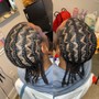 Two cornrows hair added