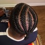 4 Stitch-Braids (IN A BUN)